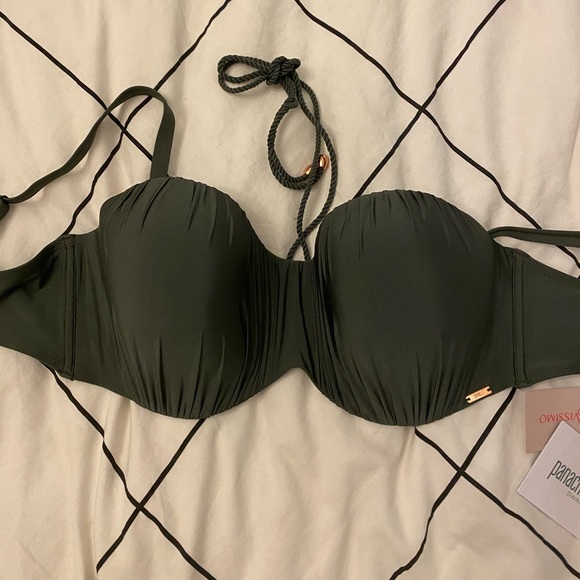 NWT Olive green bikini top 38DD